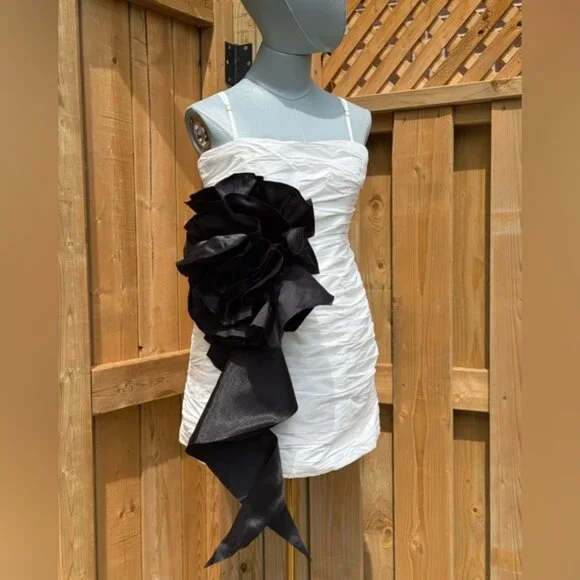 🆕 AJE 🧿 NWOT Potion Spiral Mini Dress, White / Black - Sz AU 10 US 6 - Picture 10 of 15